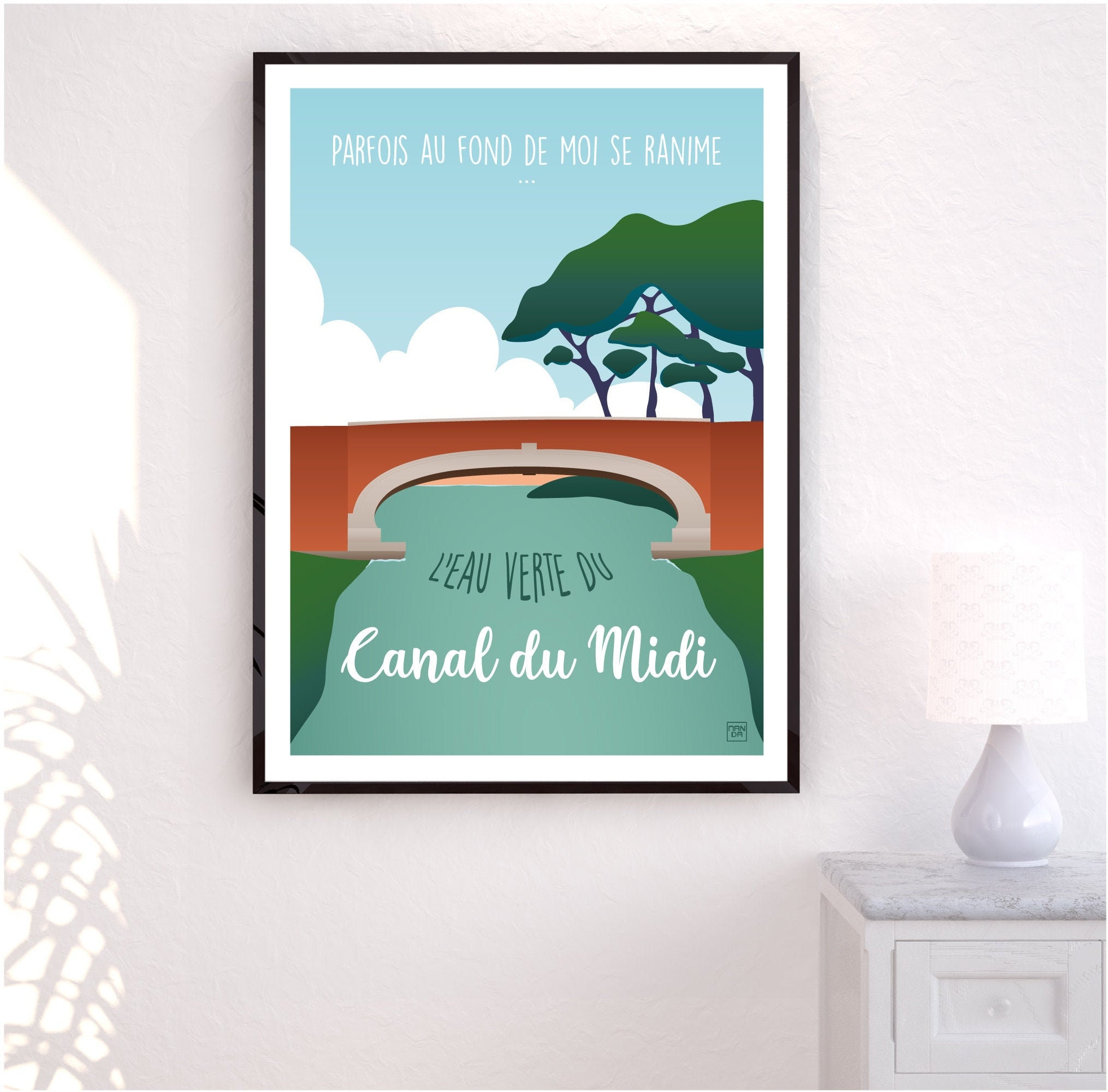 Affiche A3 || Canal Du Midi - Toulouse