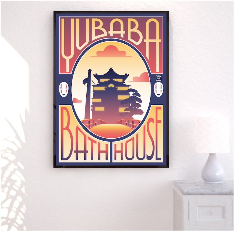 CARTEL A3 || Casa de baños Yubaba - El viaje de Chihiro Studio Ghibli imagen 1