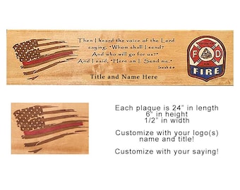 Personalized Firefighter Plaque