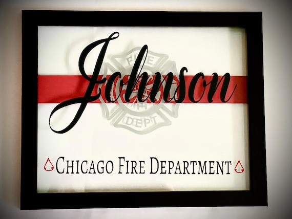 Firefighter Glass Plaque
