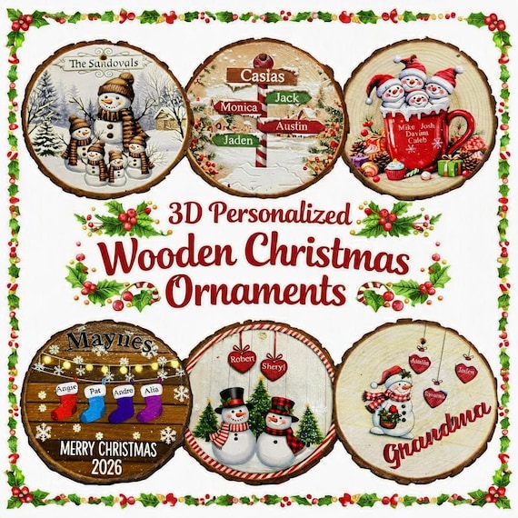 Personalized Wooden Ornaments