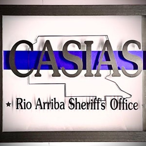 Police Personalized Glass Plaque