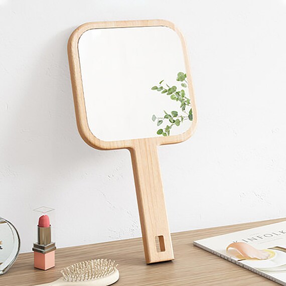 Handheld MirrorsMakeup MirrorsSolid Wood MirrorsPortable Etsy