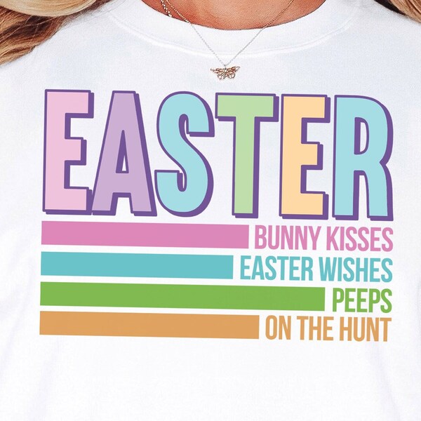 Easter Bunny Kisses Easter Wishes  Png, Easter Png, Happy Easter Day, Easter Gift Design, Easter Shirt Png, Easter Bunny Png, Sublimation