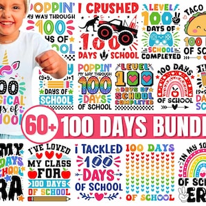 100 Days of School Svg Bundle, 100th Day of School Svg, 100 Days Svg, Teacher Svg, Sport Svg, School Shirt svg School Svg, Cricut Cut files