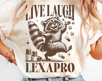 Live Laugh LexaPro png, grappige wasbeer png, volwassen png, retro vintage wasbeer png, sarcastische snauw, sublimatie ontwerpen digitale download