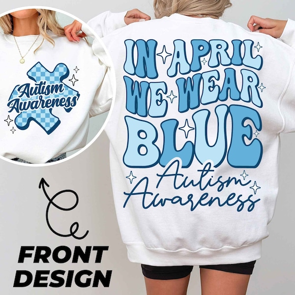 We Wear Blue For Autism Awareness Png, Accept Understand Love Png, Blue Rain Png, Autism Awareness  Png, Sublimation Design Digital Download