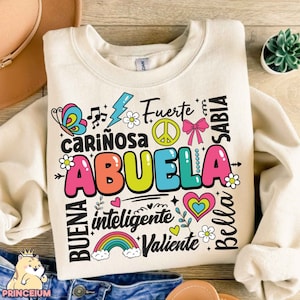 Ella Es Abuela Png, Blessed Abuela Png, spanische Oma, Mom Life Png, Muttertag Png, Retro Madre Zitate, Mama Png, Sublimationsdesigns