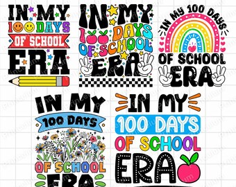 100 Days of School Bundle Svg, In My 100 Days of School Era, 100 Days Apple, 100 Days of School Teacher Shirt Svg, Cricut Cut Files