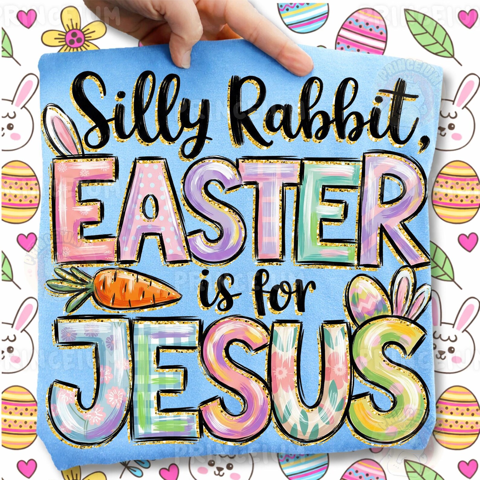 Silly Rabbit Easter is for Jesus PNG, Christian Easter Bunny Cross ...