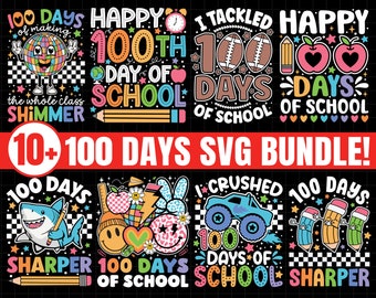 100 Days of School PNG Bundle, 100th Day of School Png, 100 Days Png, Teacher Png, School Png, Sublimation design, Digital Download
