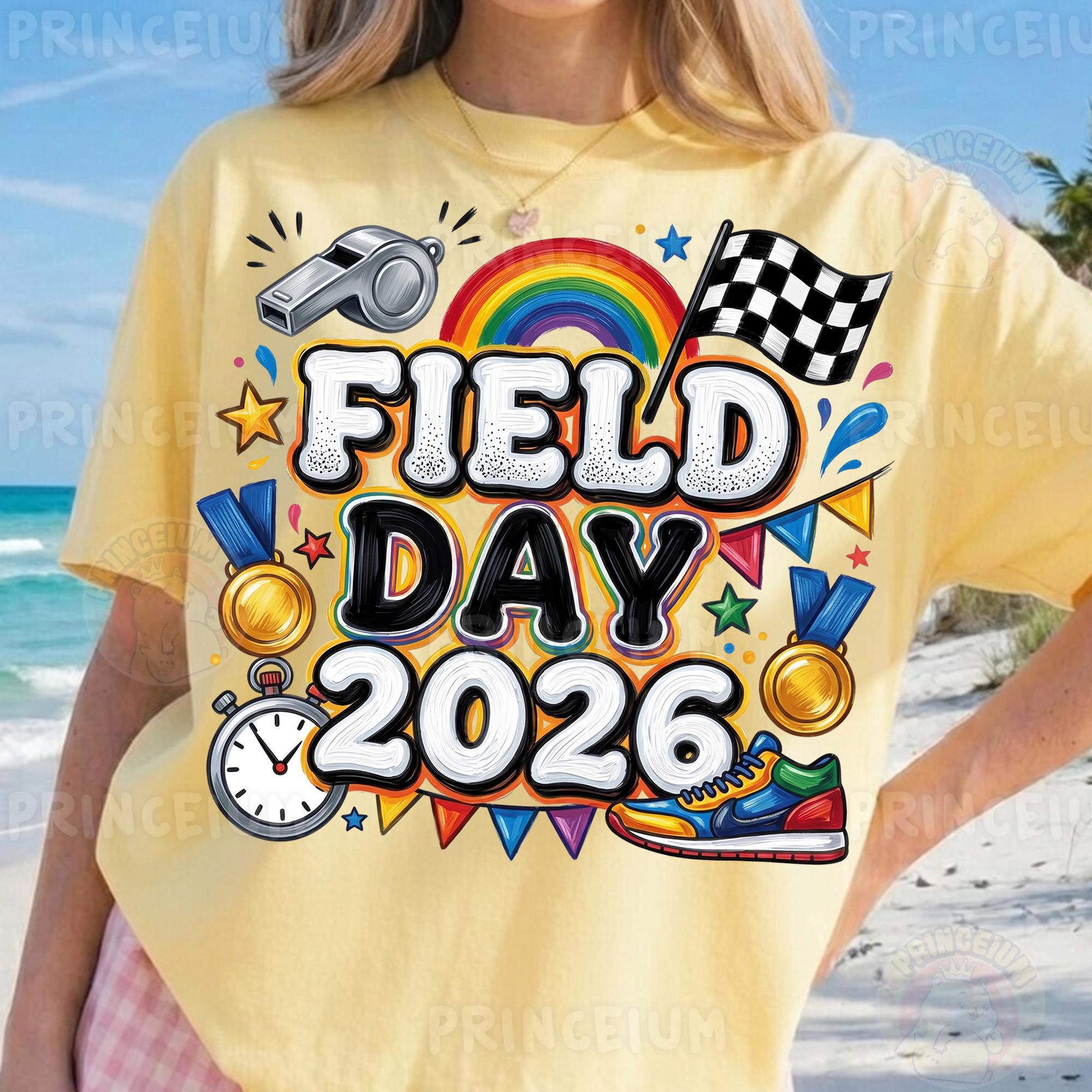 Field Day 2026 PNG, Colorful Motivational Field Day Design With Rainbow ...