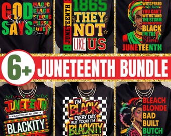 6+ Juneteenth Digital Bundle PNG Afrocentric Sublimation Designs Black History Pride Quotes Printable Blackity 1865 Shirt Graphics Download