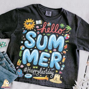 Hallo zomer sublimatieontwerp, tropische flamingo digitaal bestand, kleurrijk strand png, leuke vakantie shirt kunst, palmbloem clipart, digitaal