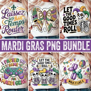 Bundle Mardi Gras Png, Laissez Les Bon Temps Rouler, Let the Good Times Roll, J'ai suspendu ma partie pour Mardi Gras, Crawfish Png, Sublimation
