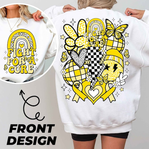Retro Childhood Cancer Png, Retro Smile Face Png, September Awareness Month Png, Childhood Cancer Sublimation Design, Digital File