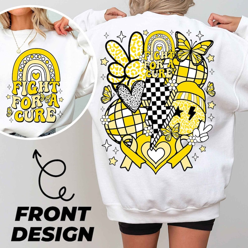 Retro Childhood Cancer Awareness