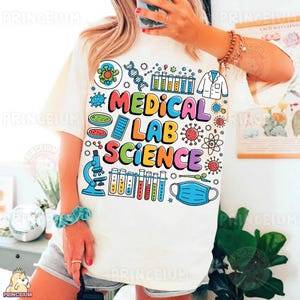 Medical Lab Science Sublimation Design, Lab Tech PNG, Science Digital ...