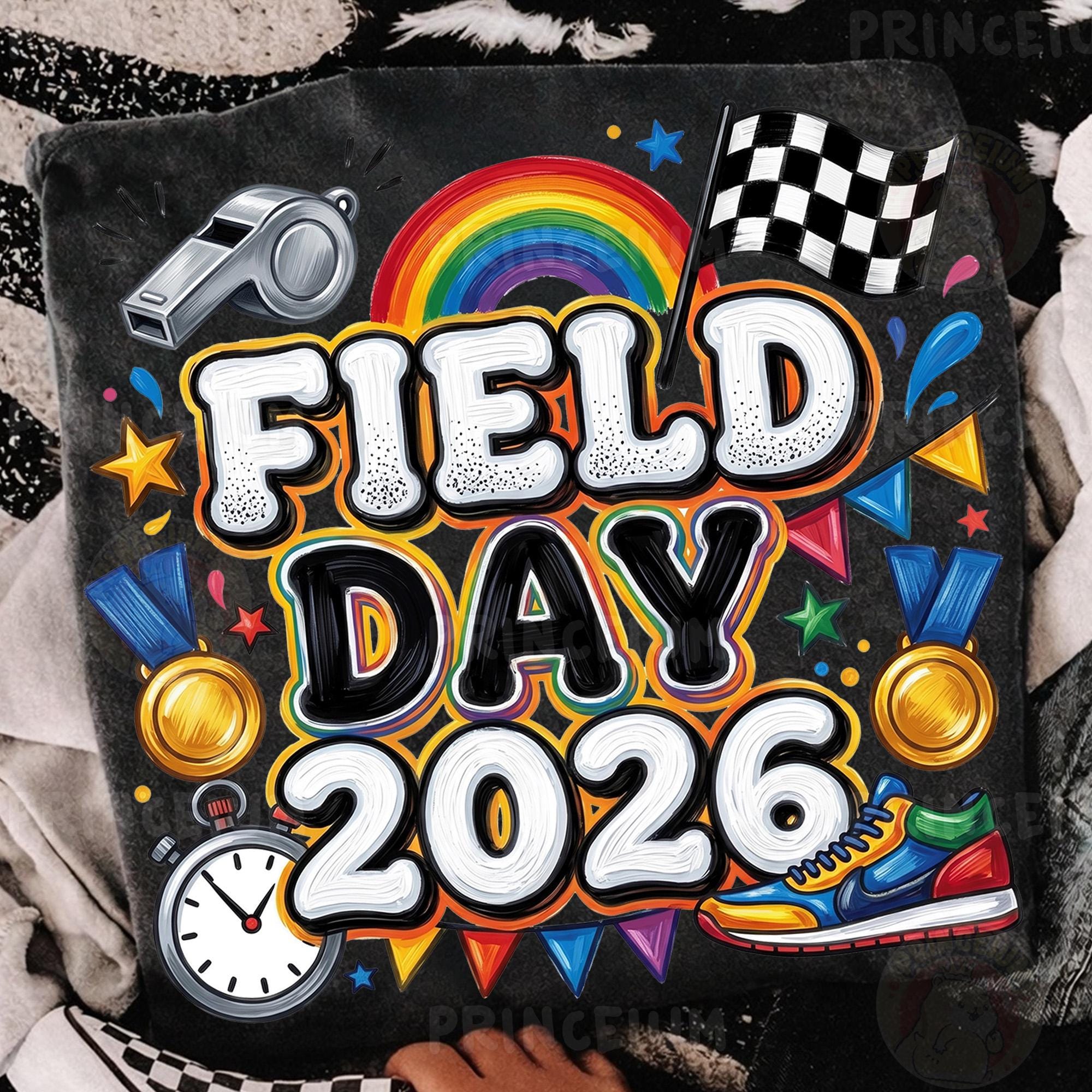 Field Day 2026 PNG, Colorful Motivational Field Day Design With Rainbow ...