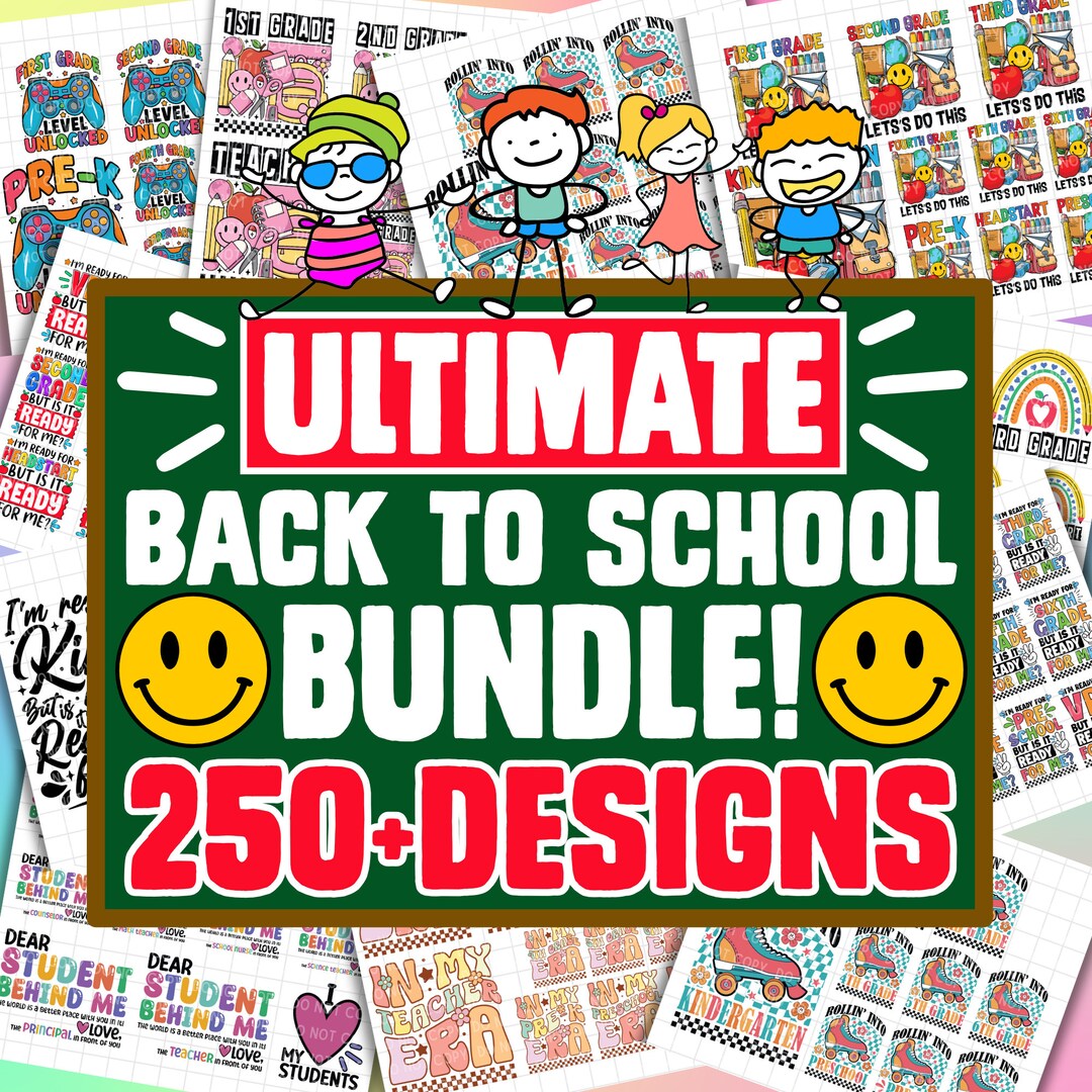 Back to School SVG Bundle - 250+ Designs, High-quality Teacher and Pre ...