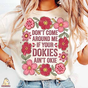No te acerques a mí si no estás bien, PNG de chica preppy, PNG floral bohemio, PNG con frase divertida, PNG retro sarcástico, diseño de sublimación