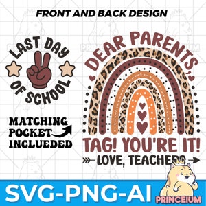 Liebe Eltern, Tag! Du bist es! Liebe Lehrer SVG | Sofortiger Download Cricut File | Lehrer Geschenk