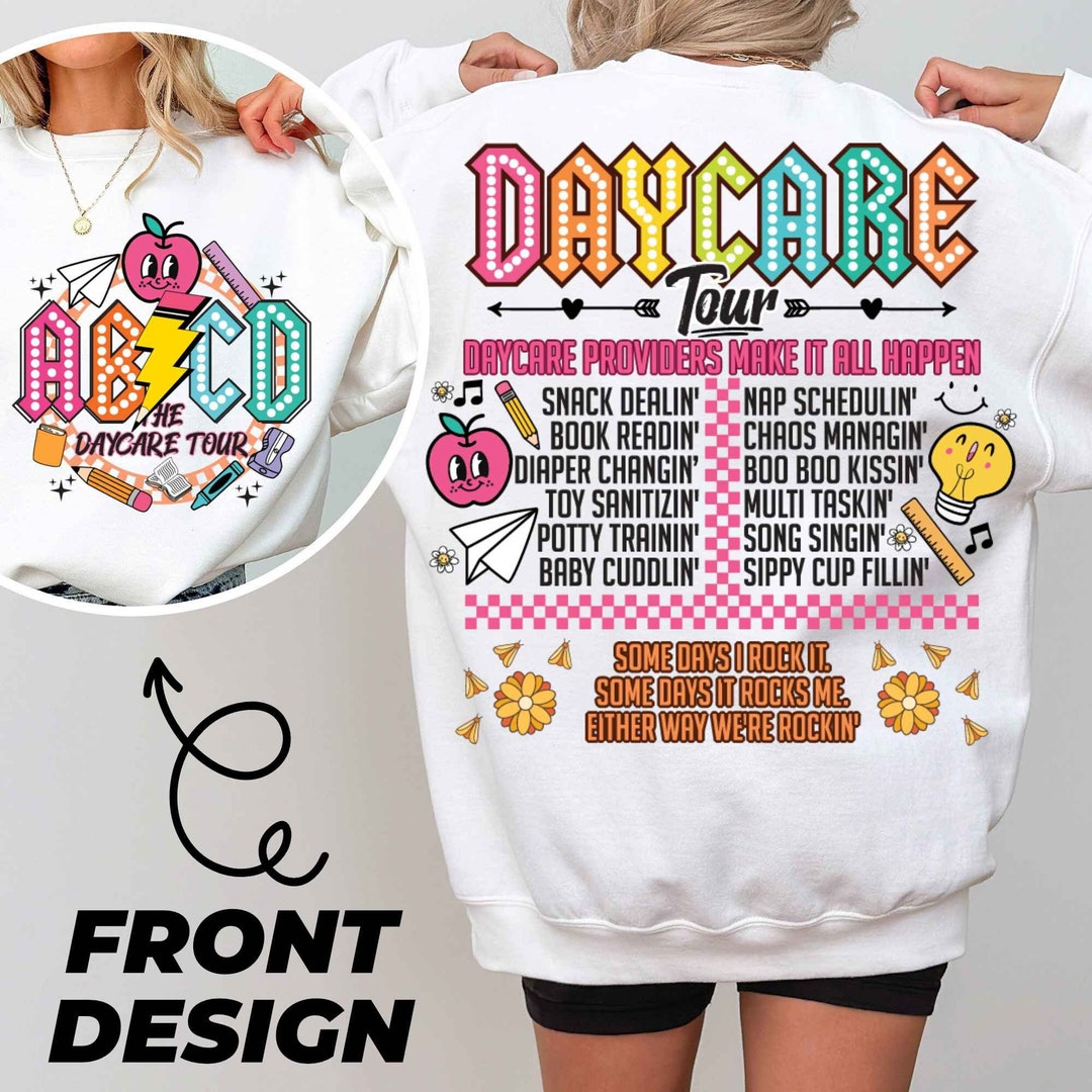 Retro Daycare Tour Png, Daycare Staff Crew, Cute Daycare Worker Gift