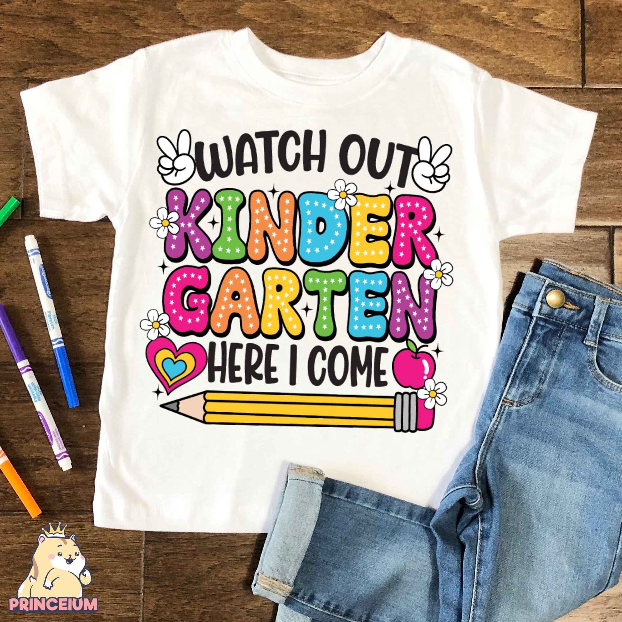 Watch Out Kindergarten Here I Come, Back to School Png, Teacher Png ...
