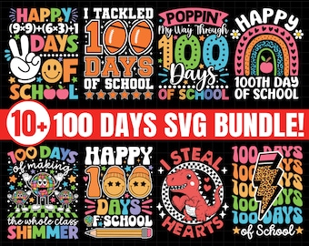 100 Days of School PNG Bundle, 100th Day of School Png, 100 Days Png, Teacher Png, School Png, Sublimation design, Digital Download