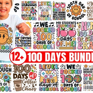 100 Days of School PNG Bundle, In My 100 Days of School, We Rocked 100 Days of School, 100th Day of School Png, 100 Days, Teacher Png