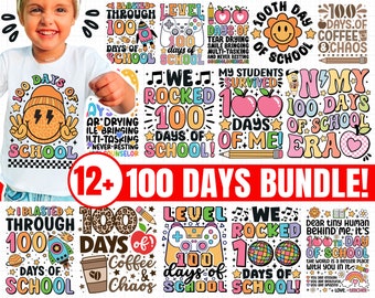 100 Days of School PNG Bundle, In My 100 Days of School, We Rocked 100 Days of School, 100th Day of School Png, 100 Days, Teacher Png