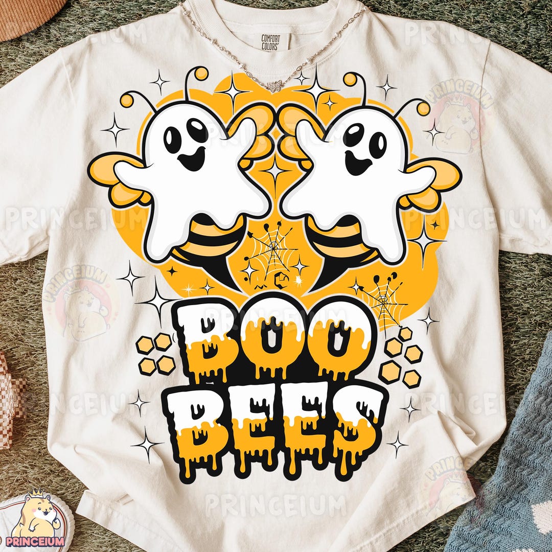 Boo Bees PNG Halloween Ghost Bee Sublimation Clipart Trick or Treat ...
