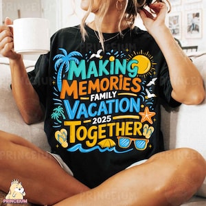 家族旅行 2025 PNG、一緒に思い出を作る昇華、ビーチ旅行デジタルファイル、夏の旅行デザイン、休日のクリップアート