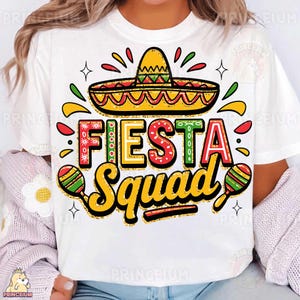 Diseño de sublimación Fiesta Squad, Cinco de Mayo PNG, Archivo Digital Sombrero Divertido, Clipart de Fiesta Maracas, Celebración Mexicana PNG