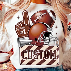 Gepersonaliseerde voetbal PNG Game Day digitaal ontwerp aangepast teamgeest clipart sublimatiebestand voor fans Game Day Png Game Day png
