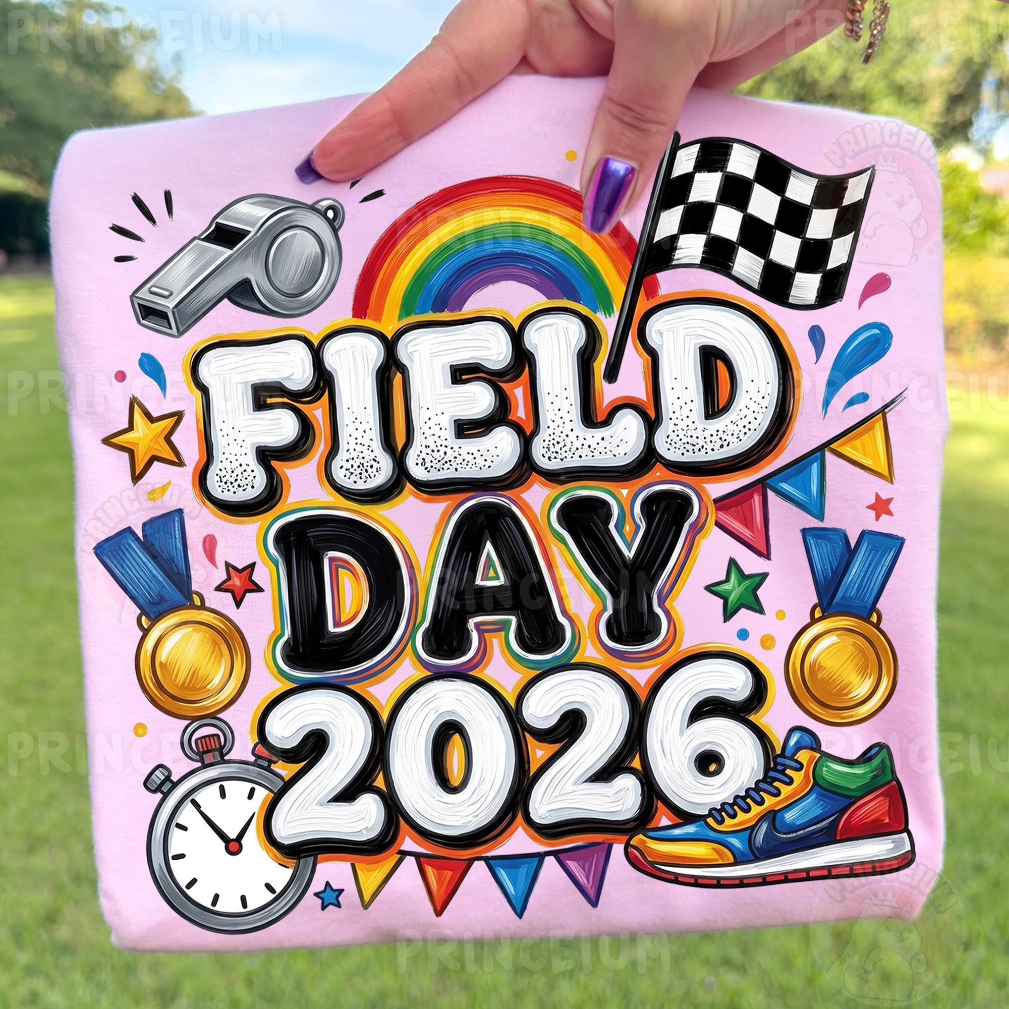 Field Day 2026 PNG, Colorful Motivational Field Day Design With Rainbow ...