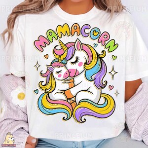 Mamacorn Png, Unicorn Mom Png, Camiseta Mama Png, Día De La Madre, Unicorn Lover Mama Png, Nueva Mamá, Retro Mama Png, Día De La Madre, Sublimación
