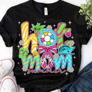 Preppy Hot Mom Summer png, Mom Life png-sublimatieontwerp, leuk strand png, girly zomer voor shirt, kleurrijke vakantie, heldere zomer