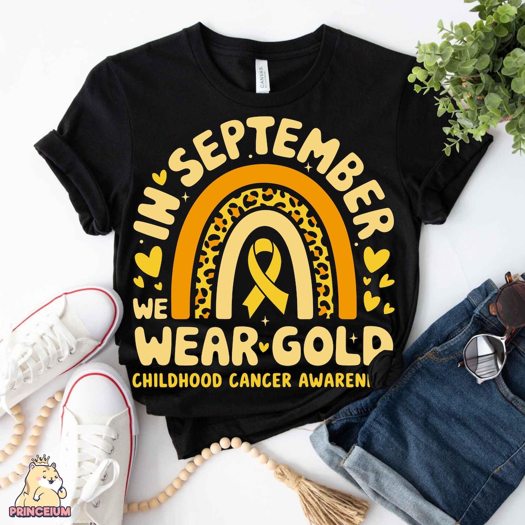 In September We Wear Gold, Png, Childhood Cancer Awareness Png, Gold ...