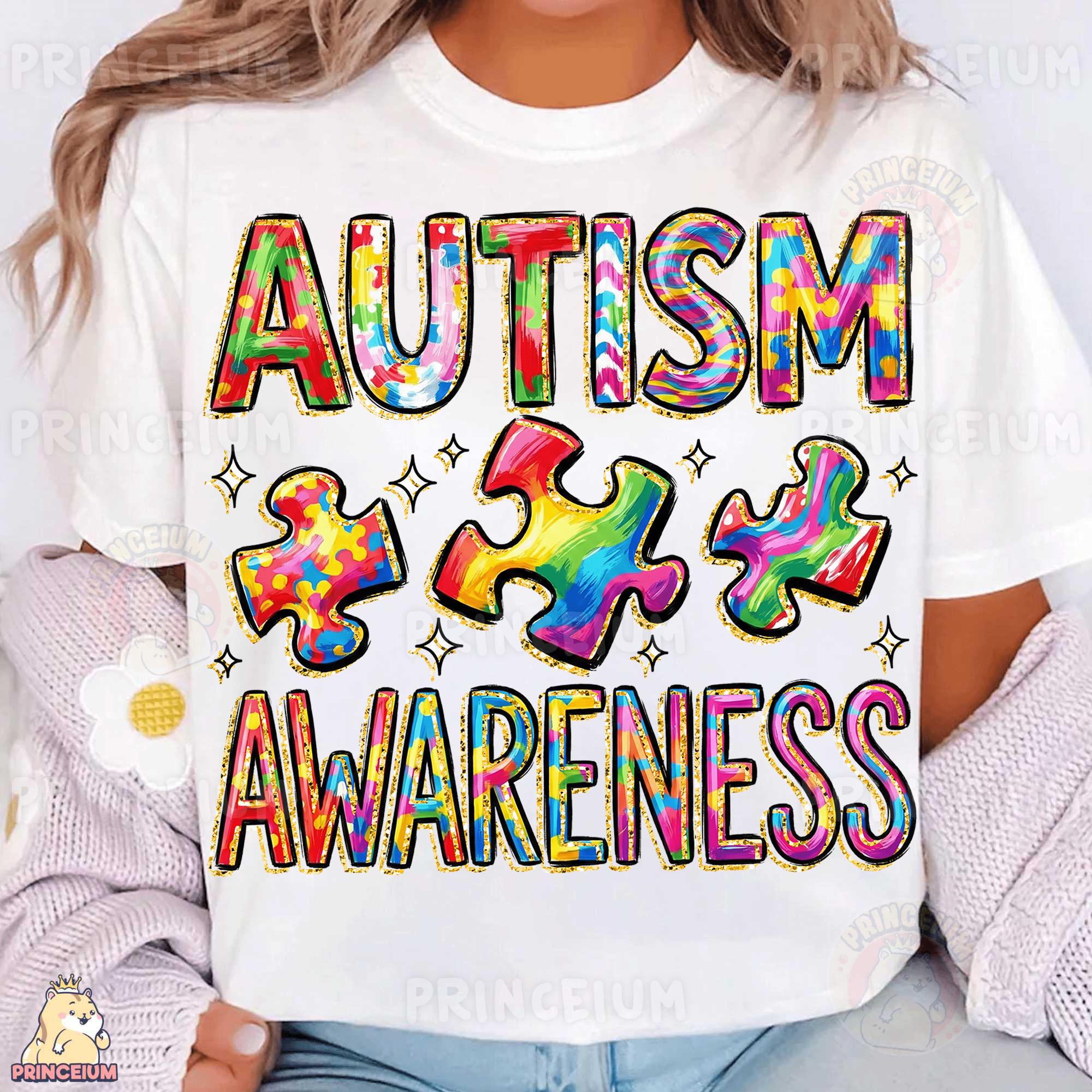 Autism Awareness Puzzle PNG, Colorful Neurodiversity Shirt Design ...
