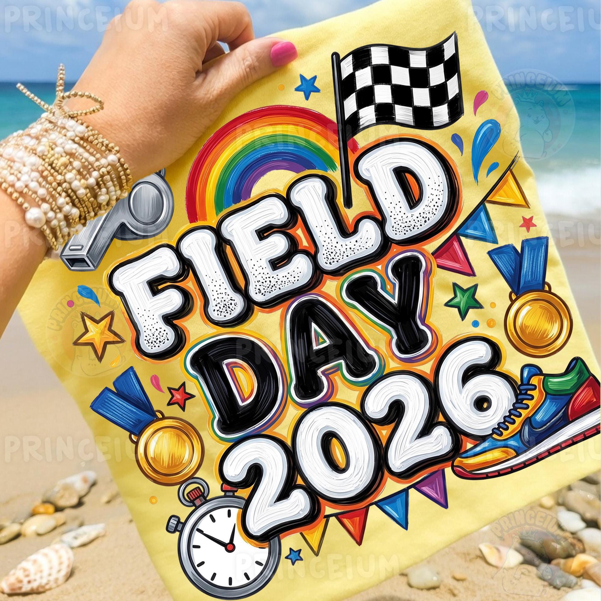Field Day 2026 PNG, Colorful Motivational Field Day Design With Rainbow ...