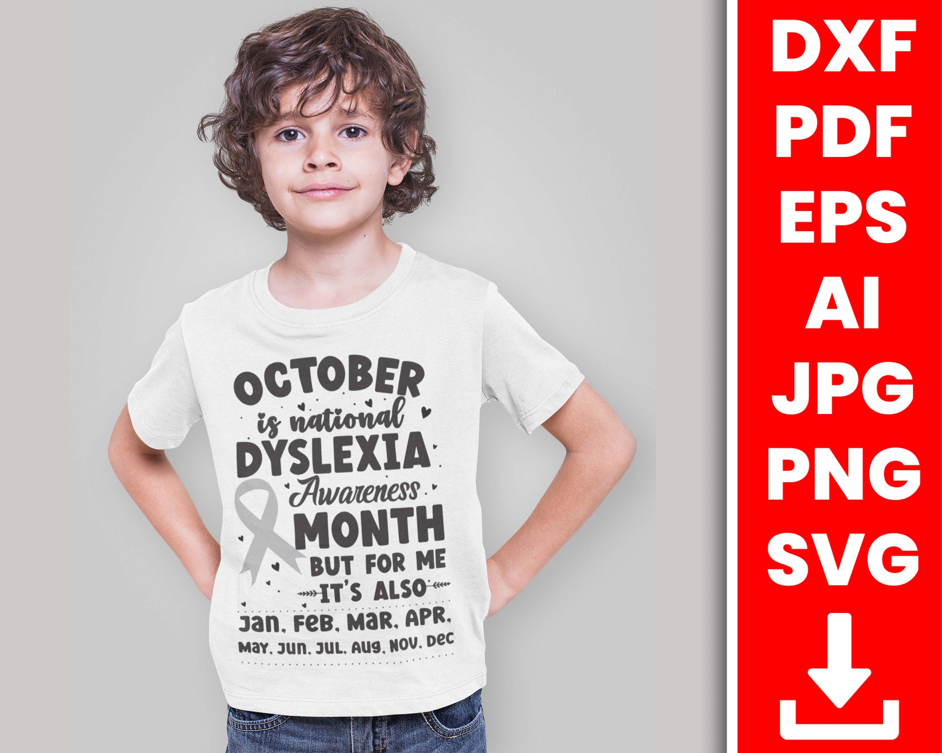 Dyslexia Awareness Month SVG, Dyslexia Teacher SVG, Silver Ribbon SVG ...