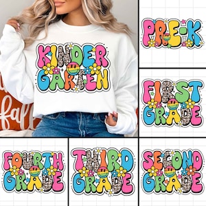 Back to School Bundle, Retro Teacher Png, Teacher Png, Dream Team, Kindegarten Back to School, Pre-k 1st/2nd/3rd Grade Sublimation Designs