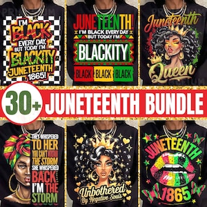 Plus de 30 juin Sublimation Design Bundle, ensemble de fichiers numériques, Black Queen Vibes, Blackity Black, Unbothered Beauty, Freedom Lips 1865 PNG