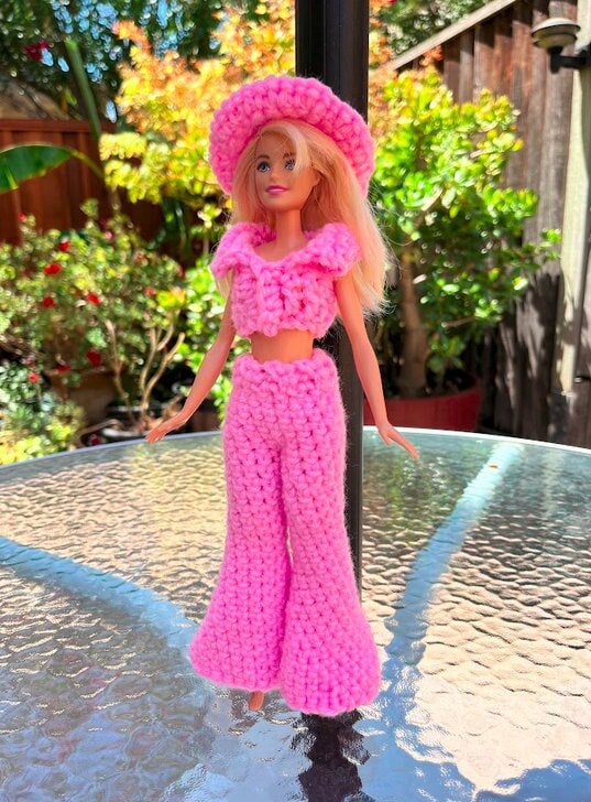 Pantalon barbie crochet hotsell