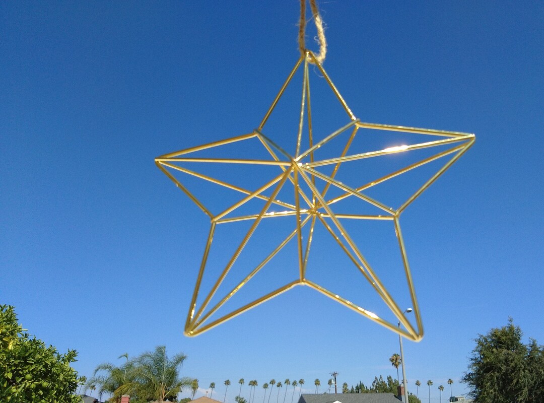 Exclusive Gold Star Decorative Item, House Decoration, Metal Star Home
