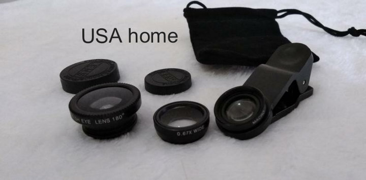 Fish eye camera lens (5 colors), 3 in 1 cellphone camera lens, wide a…