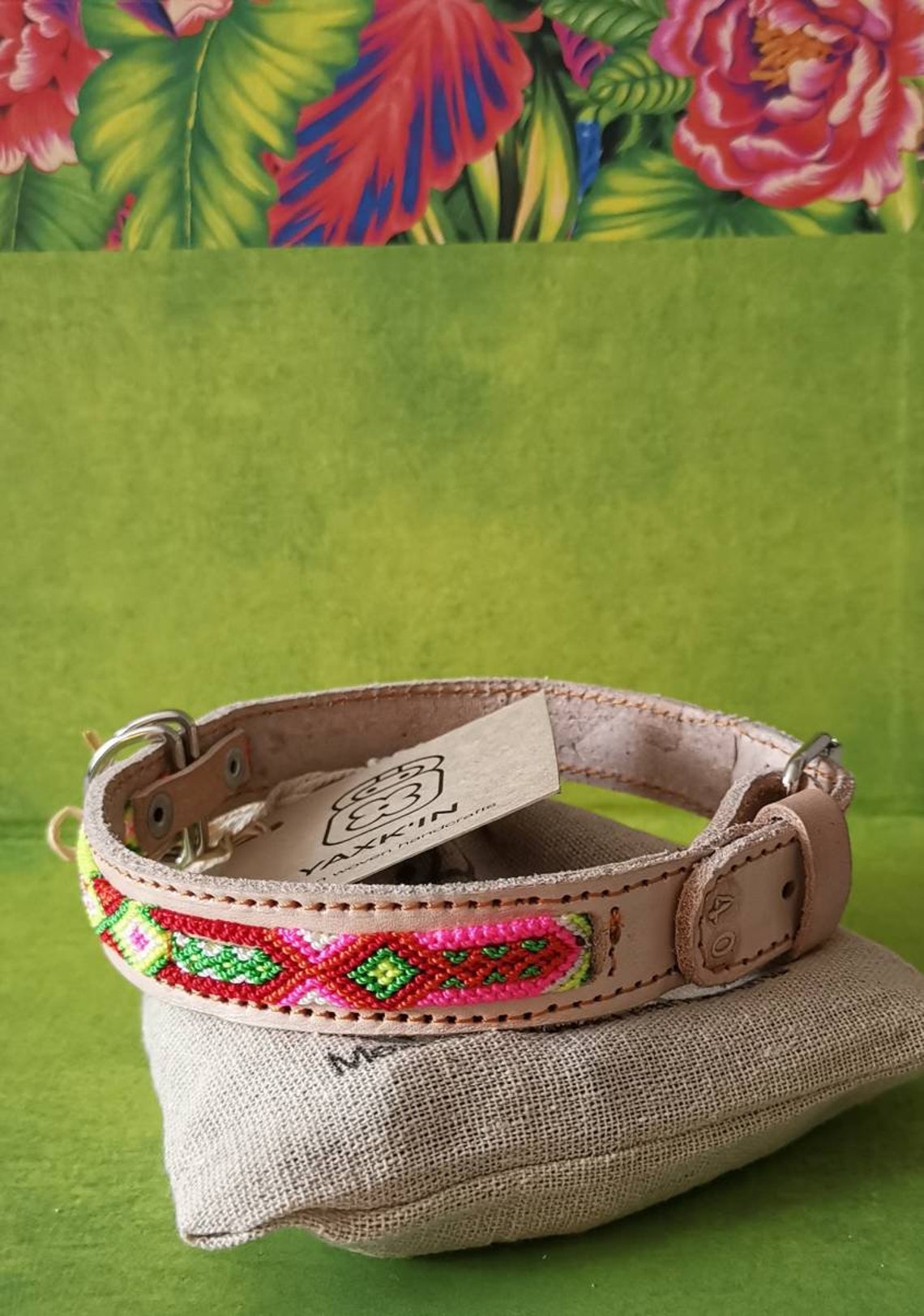 Authentic Mexican Dog Collar / Small Size. 3436cm neck size Etsy