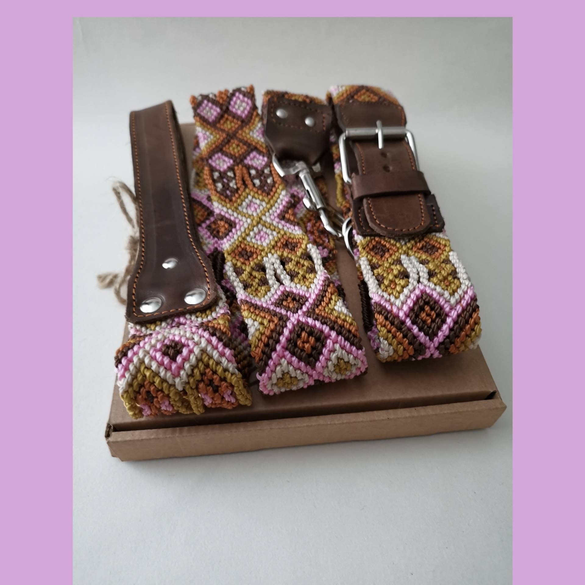 Authentic Mexican Dog Collar and Leash Set / Medium to Large Etsy