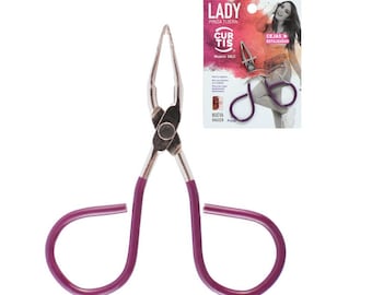 Pack of 3 ;Made In Mexico Curtis Professional Mini Tweezers With Easy Scissor Handle,For Facial Hair, ingrown Hair Blackhead;Model 58LC